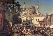 Germain-Fabius Brest View of Constantinople oil on canvas